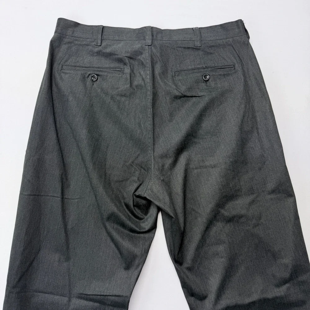 Banana Republic Stretch Chino Pants Mens 36L Dark Charcoal Gray Straight Leg